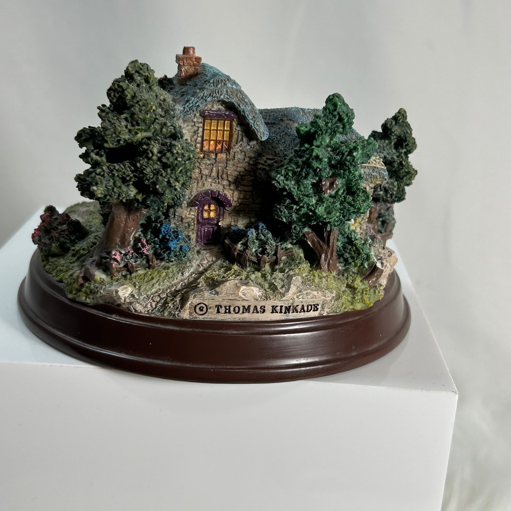 Thomas Kinkade Heather's Hutch‎ Light Up Cottage Miniature Scene Collectible - Picture 4 of 6
